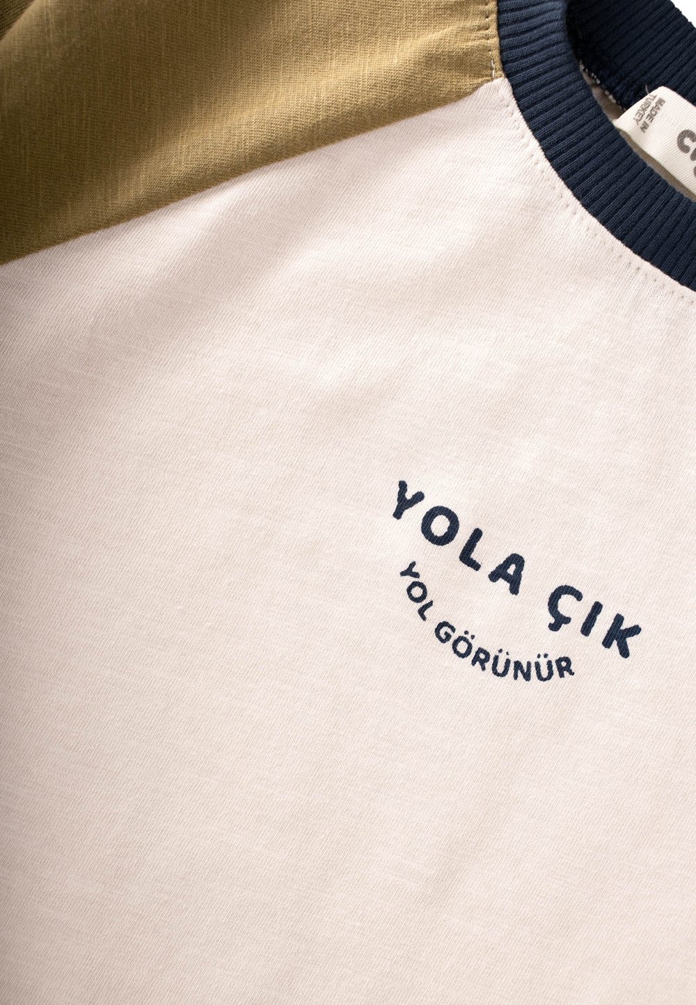 Mevsimlik Reglan Kol T-Shirt Takım 2-10 Yaş Kum
