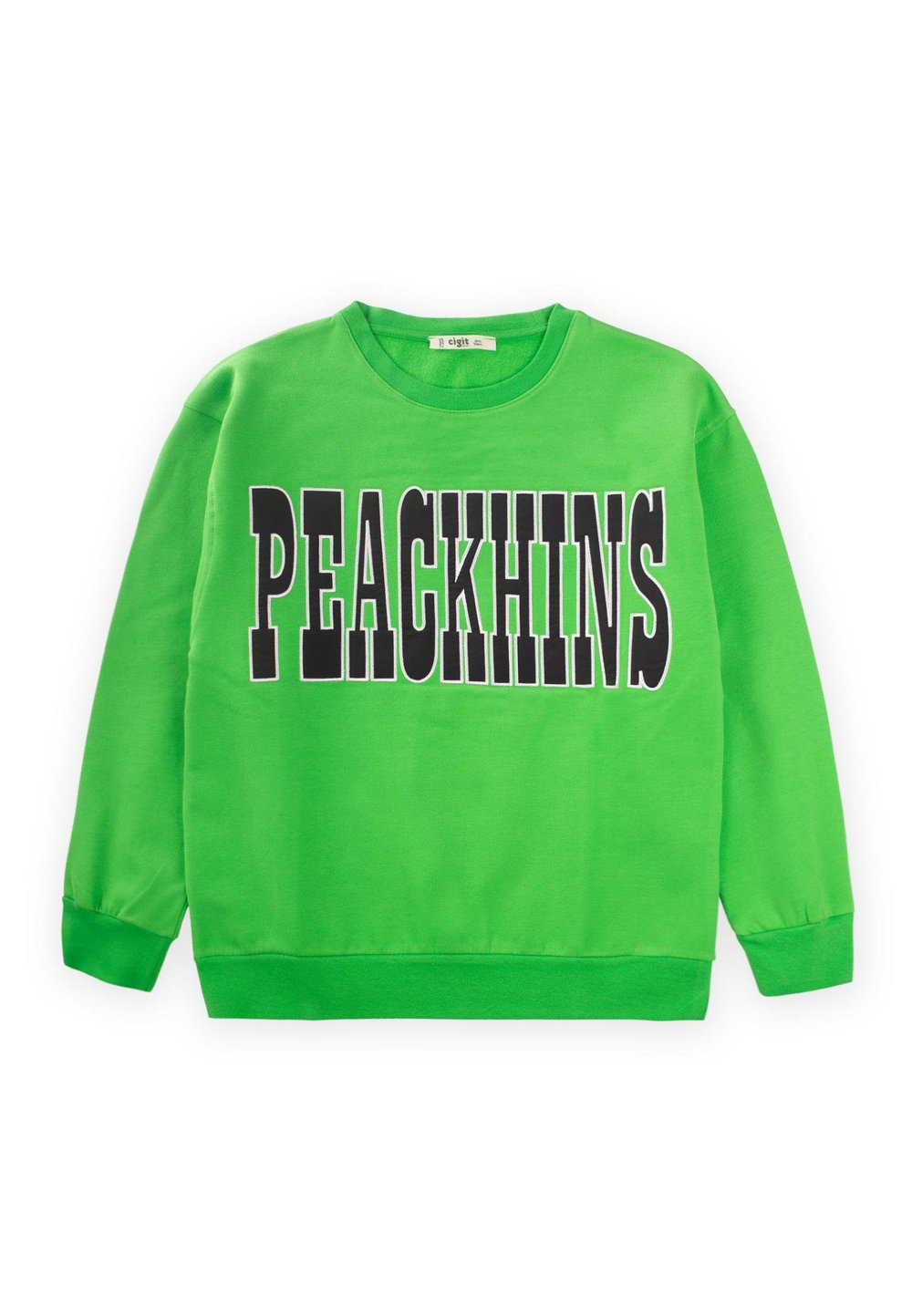 Peackhıns Nakışlı Sweatshırt 9-14 Yaş YEŞİL