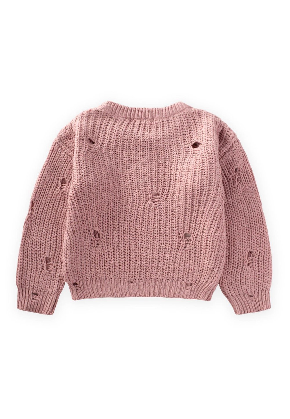 Selanik Triko Kazak 2-8 Yaş Pudra Pembe