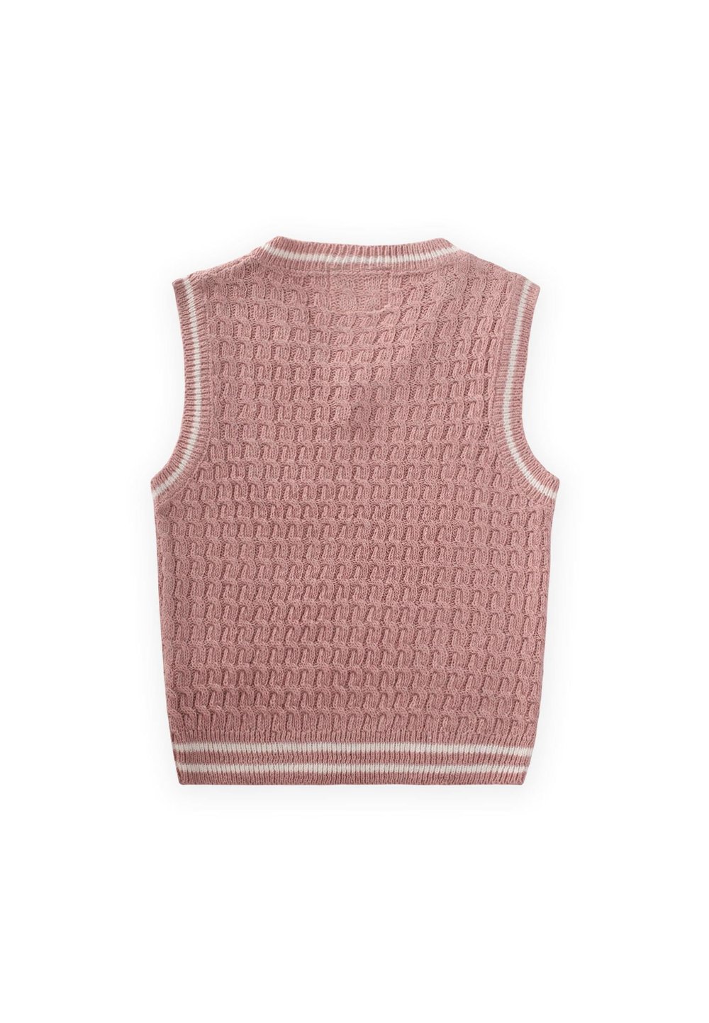 Saş Örgü Triko Süeter 3-9 Yaş PUDRA PEMBE