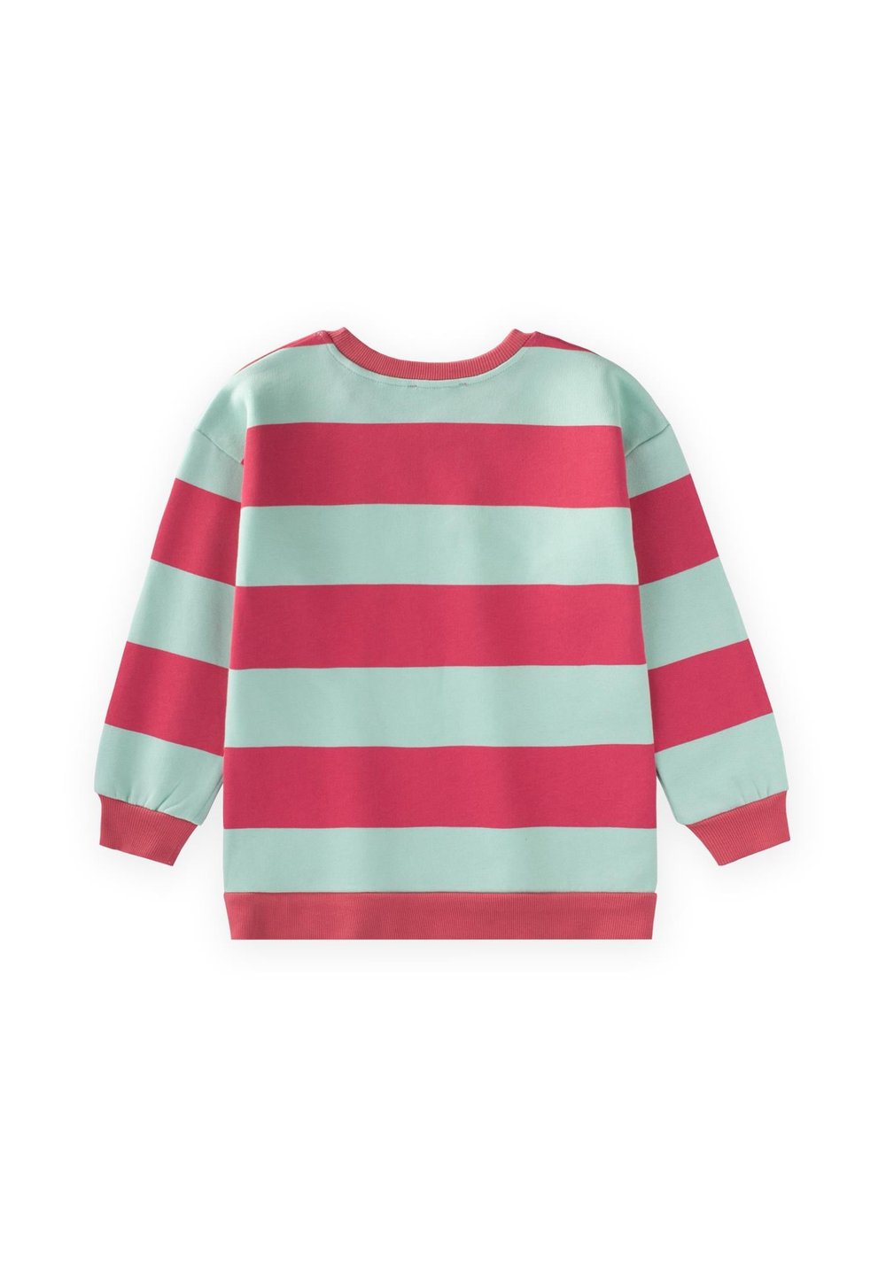 Sweatshirt 4-12 Yaş Mint Mercan Cizgili