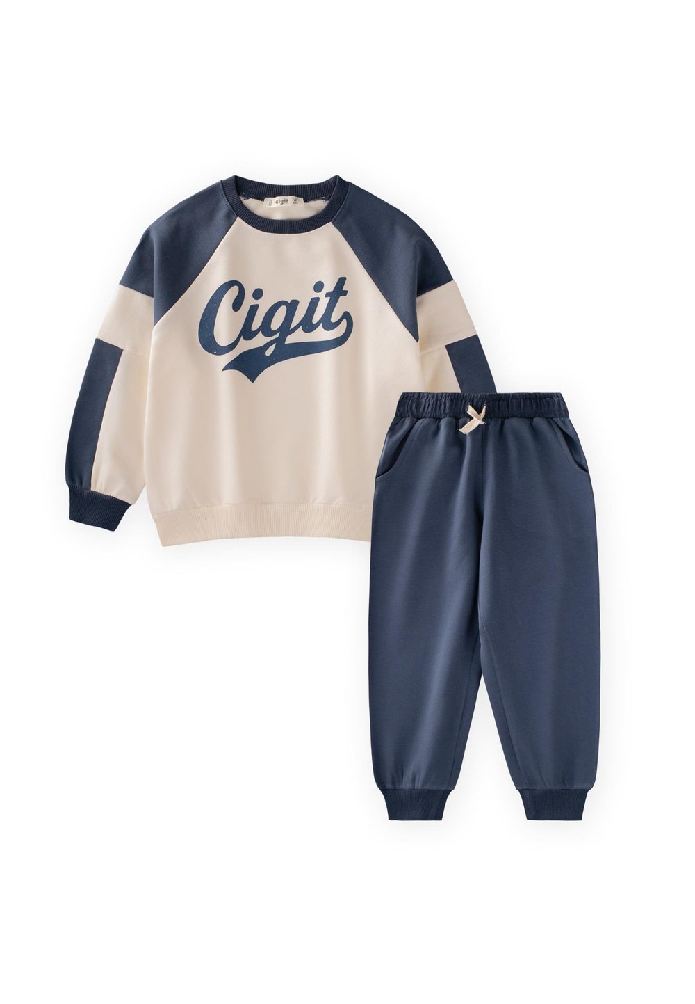 Sweatshirt Takım 3-12 Yaş Ekru