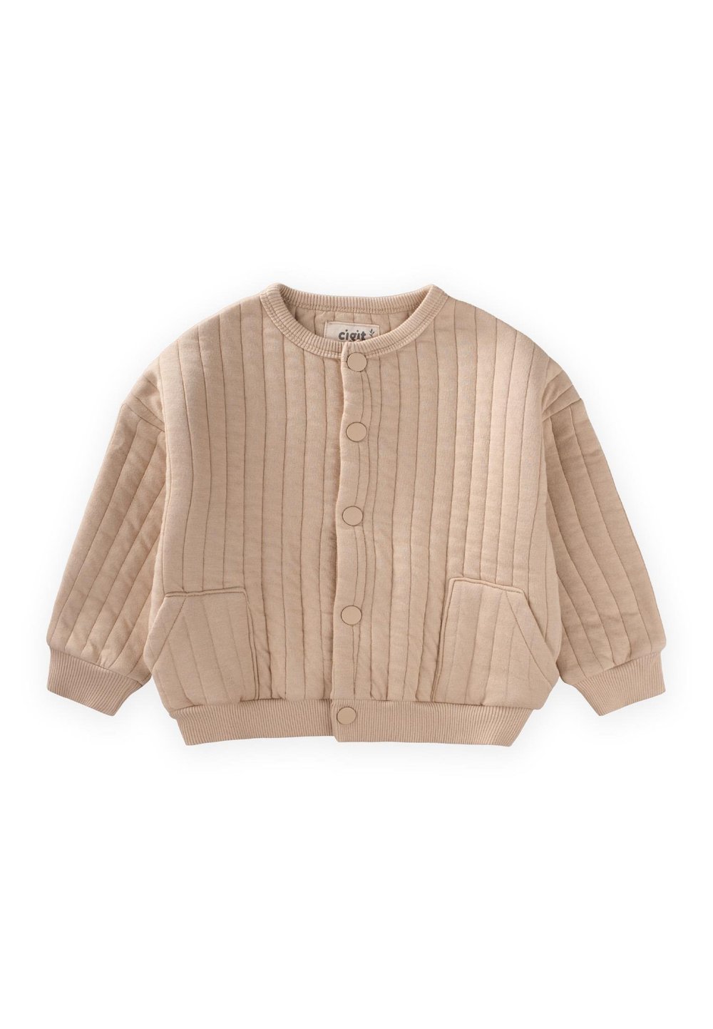 Kapitone Ceket 1-10 Yaş Bej
