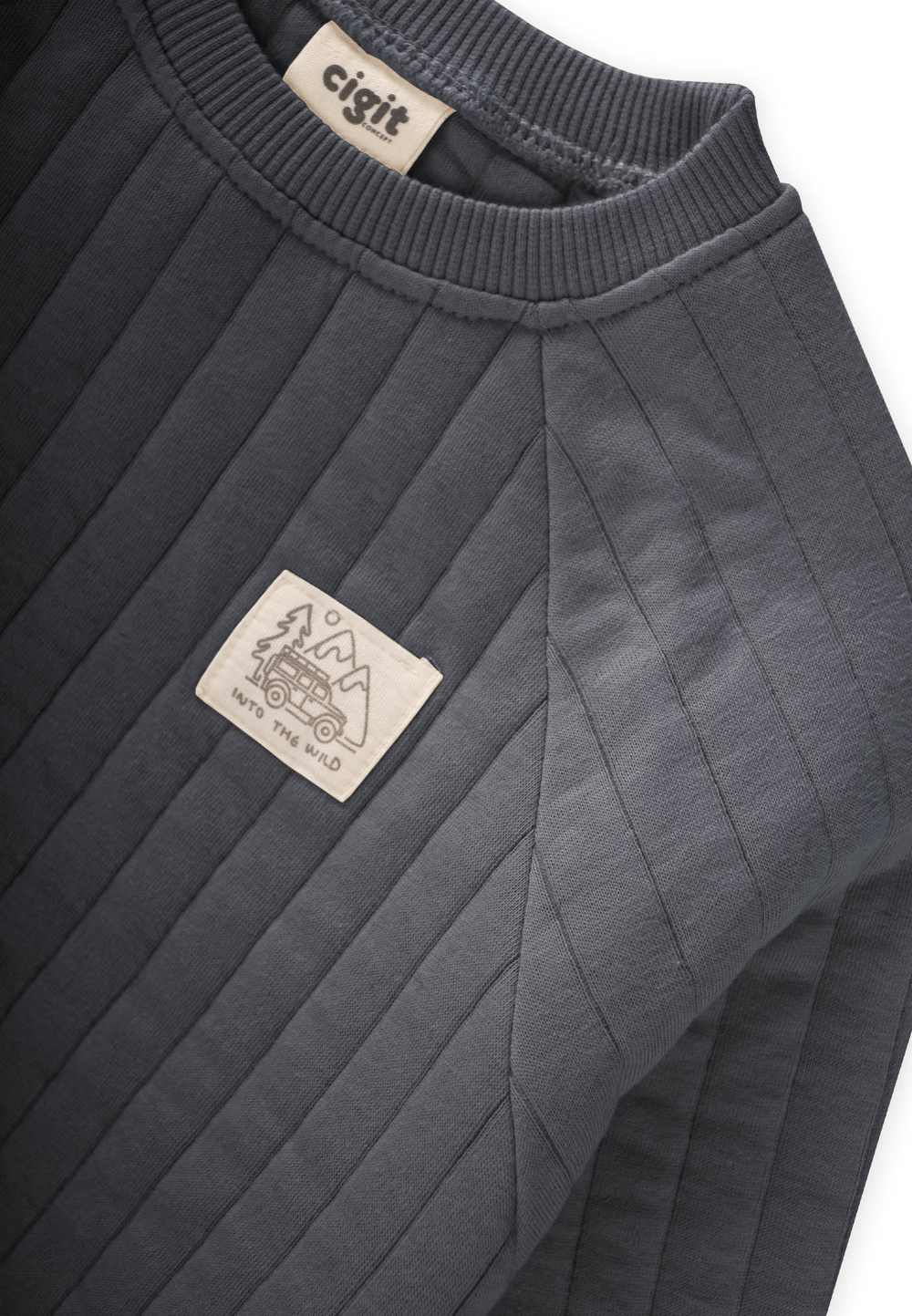 Kapitone Sweatshirt Takım 1-7 Yaş Antrasit