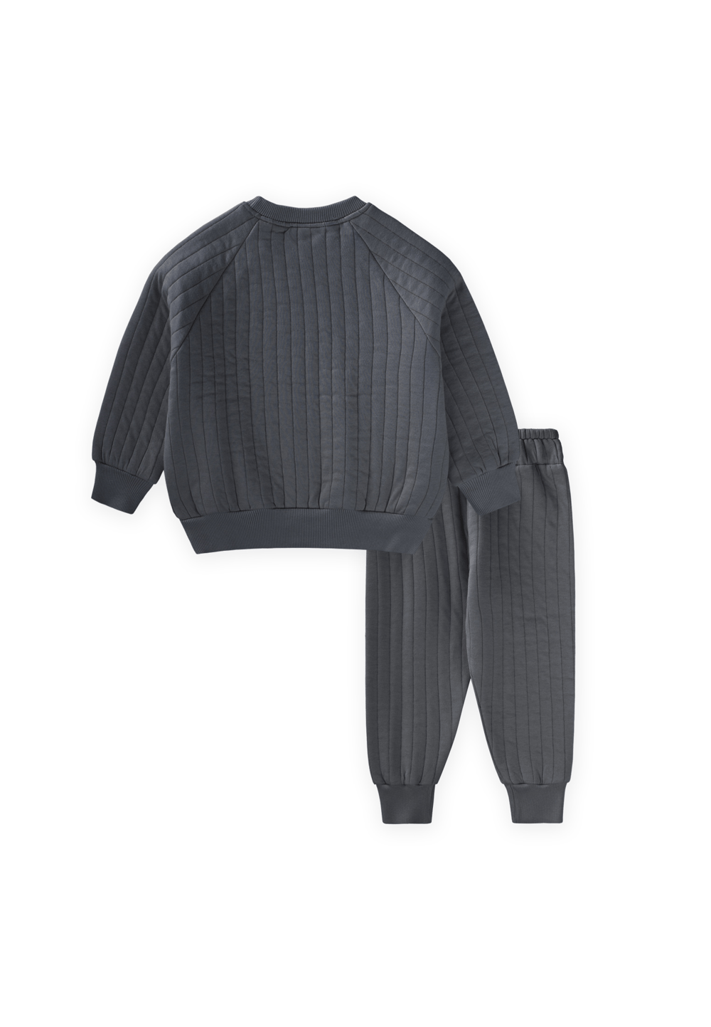 Kapitone Sweatshirt Takım 1-7 Yaş Antrasit