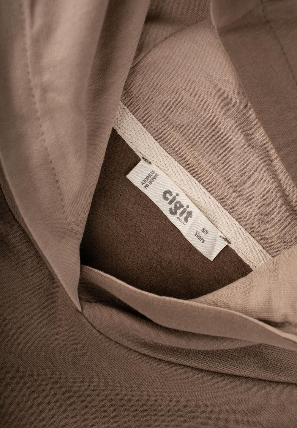 Kapşonlu Cepli Sweatshirt 8-12 Yaş VİZON