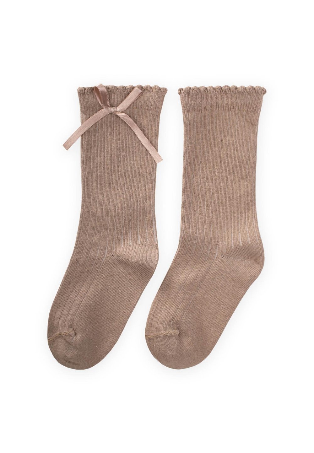 Çocuk Diz Altı Kız Çorap 2-9 Yaş Vizon