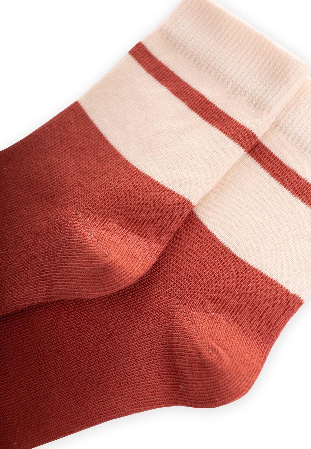 İki Renkli Çorap 3-8 Yaş Kiremit