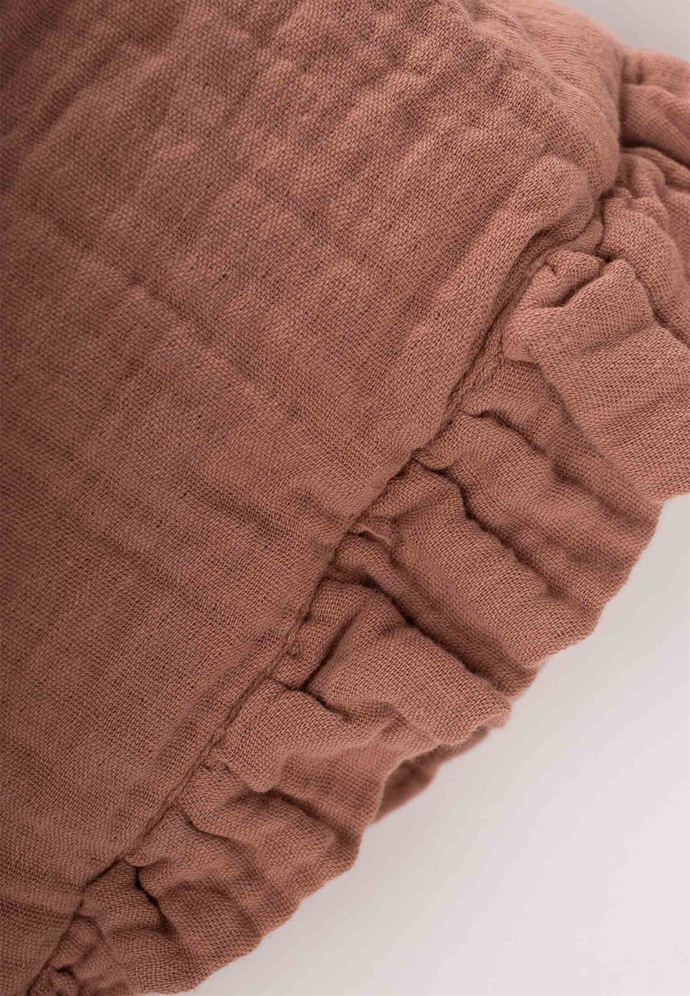 Bağlamalı Fırfırlı Müslim Bebek Şapka 0-2 yaş KAHVE 