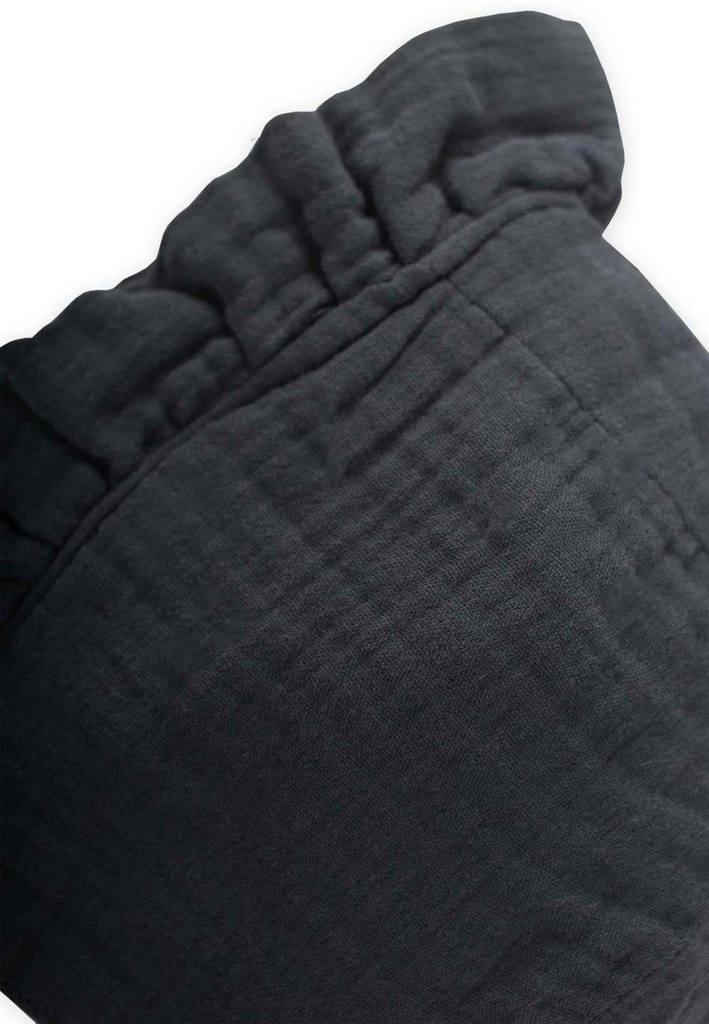 Bağlamalı Fırfırlı Müslim Bebek Şapka 0-2 yaş ANTRASİT