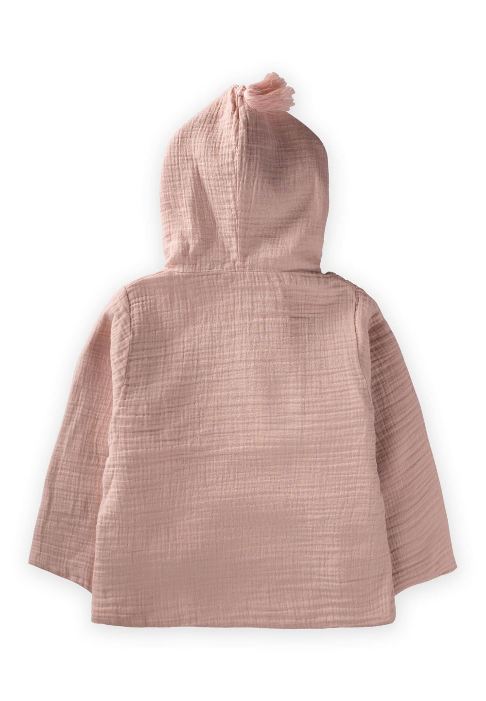 Çift Kat Organik Müslin Çocuk Bornoz 2-9 Yaş Pudra Pembe