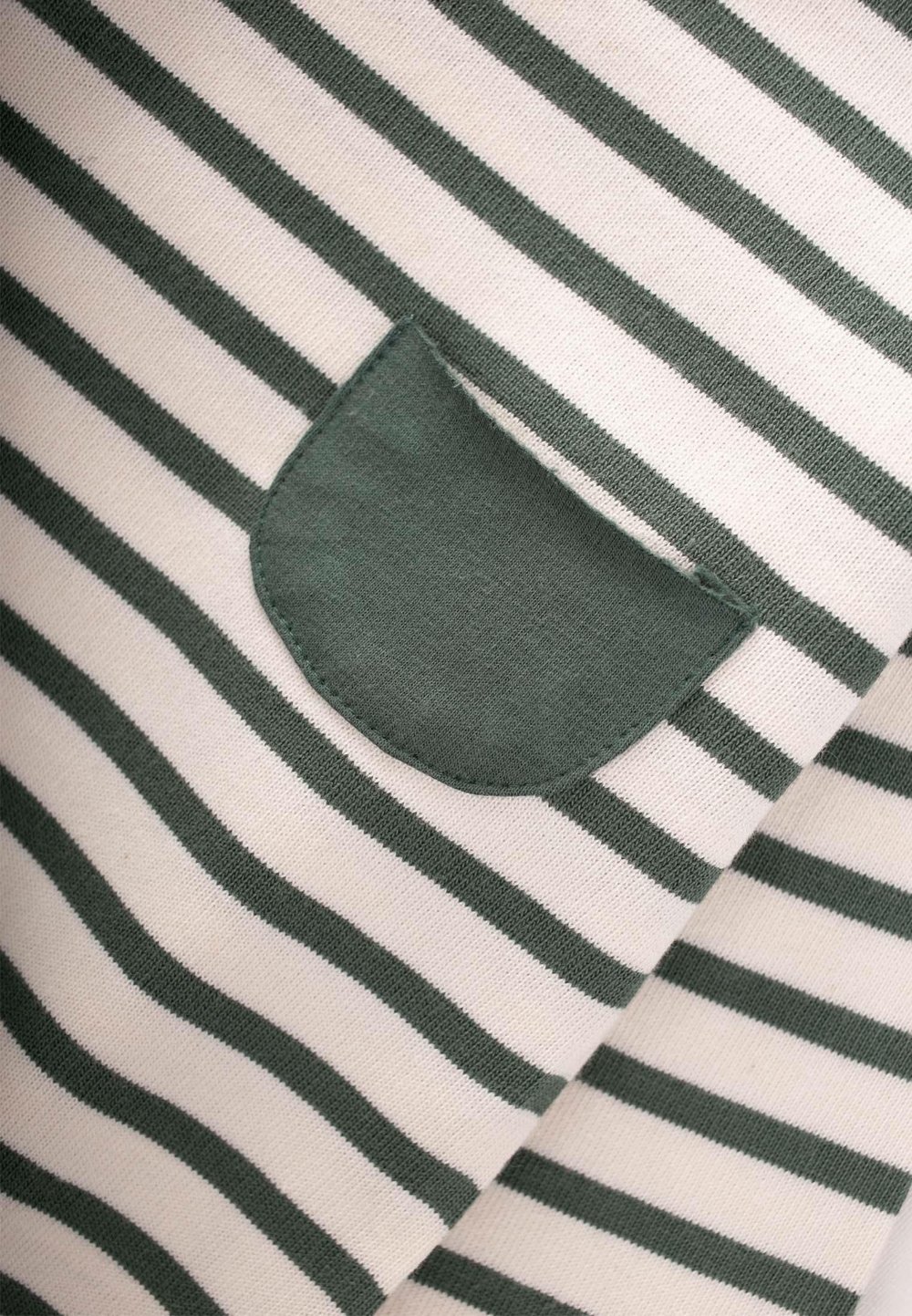 Çizgili Sweatshirt Takım 1-6 Yaş Haki Yeşil