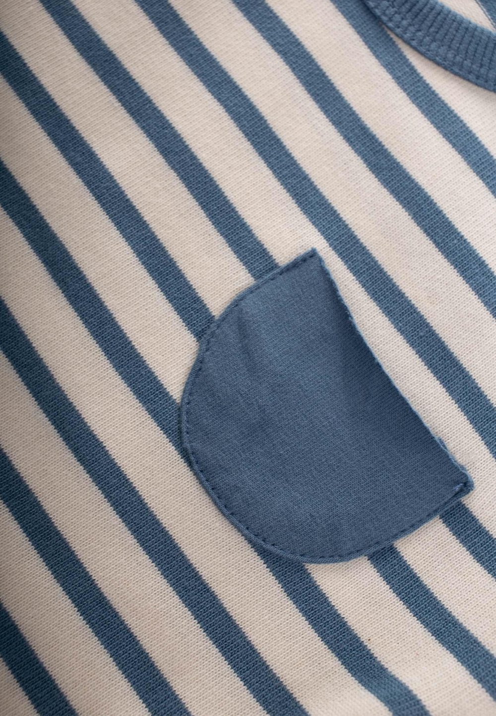 Çizgili Sweatshırt Takım 1-7 Yaş İNDİGO MAVİ