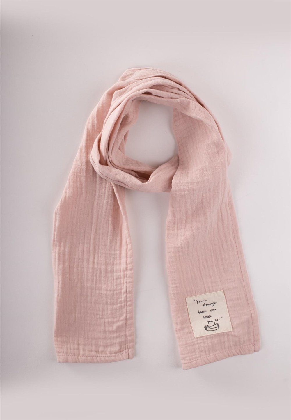 Çocuk Fular 25X140 Cm Pudra Pembe