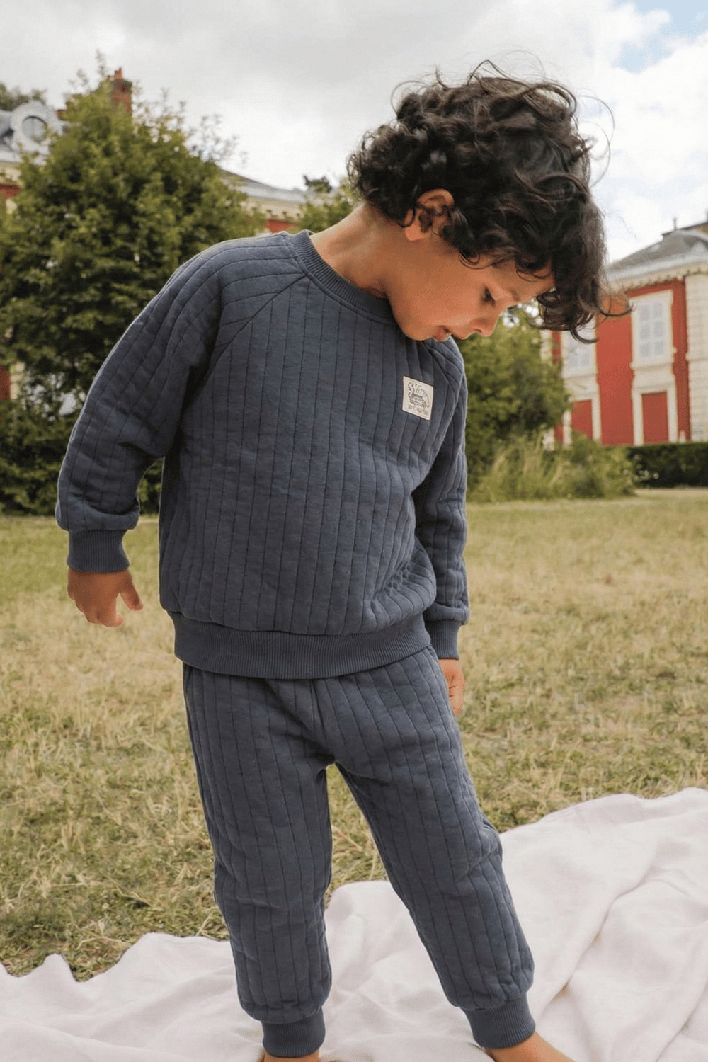 Kapitone Sweatshirt Takım 1-7 Yaş Antrasit