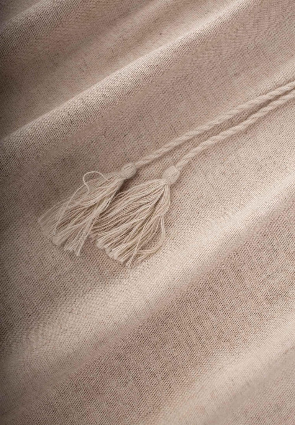 Keten Bağcıklı Elbise 2-6 Yaş Naturel