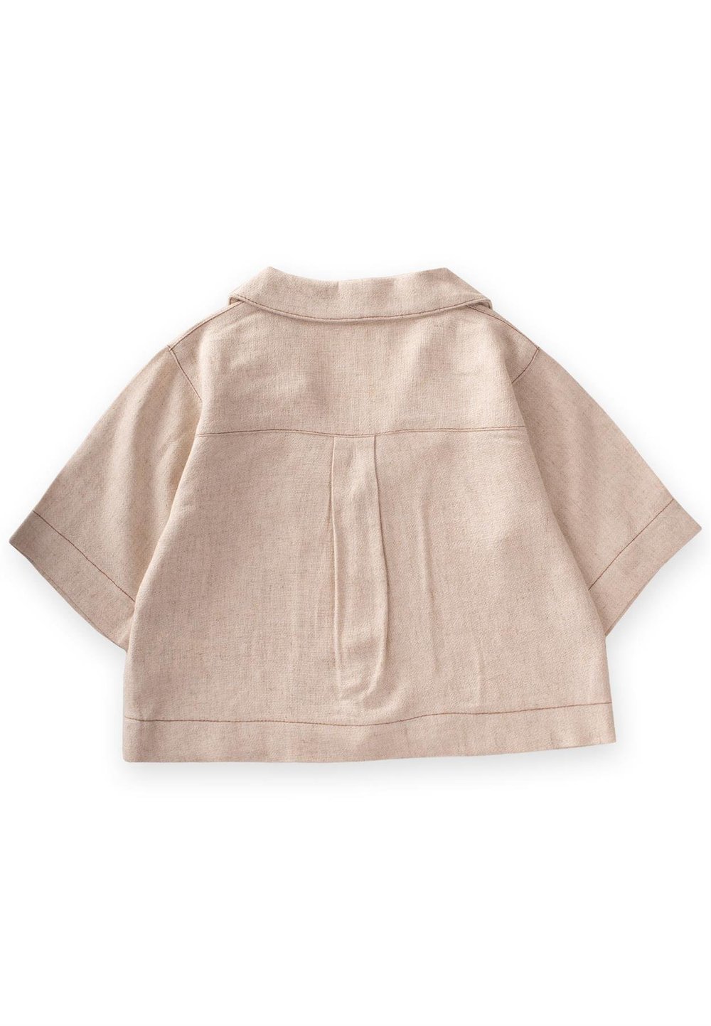 Keten Kalın Taba Dikişli Ceket 2-7 Yaş NATUREL