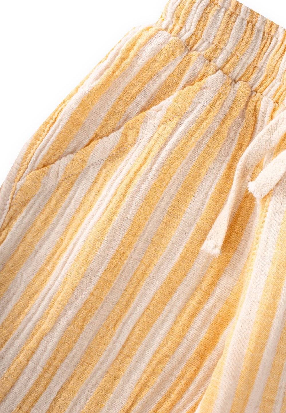Müslin Pantolon 1-10 Yaş Sarı Çizgili