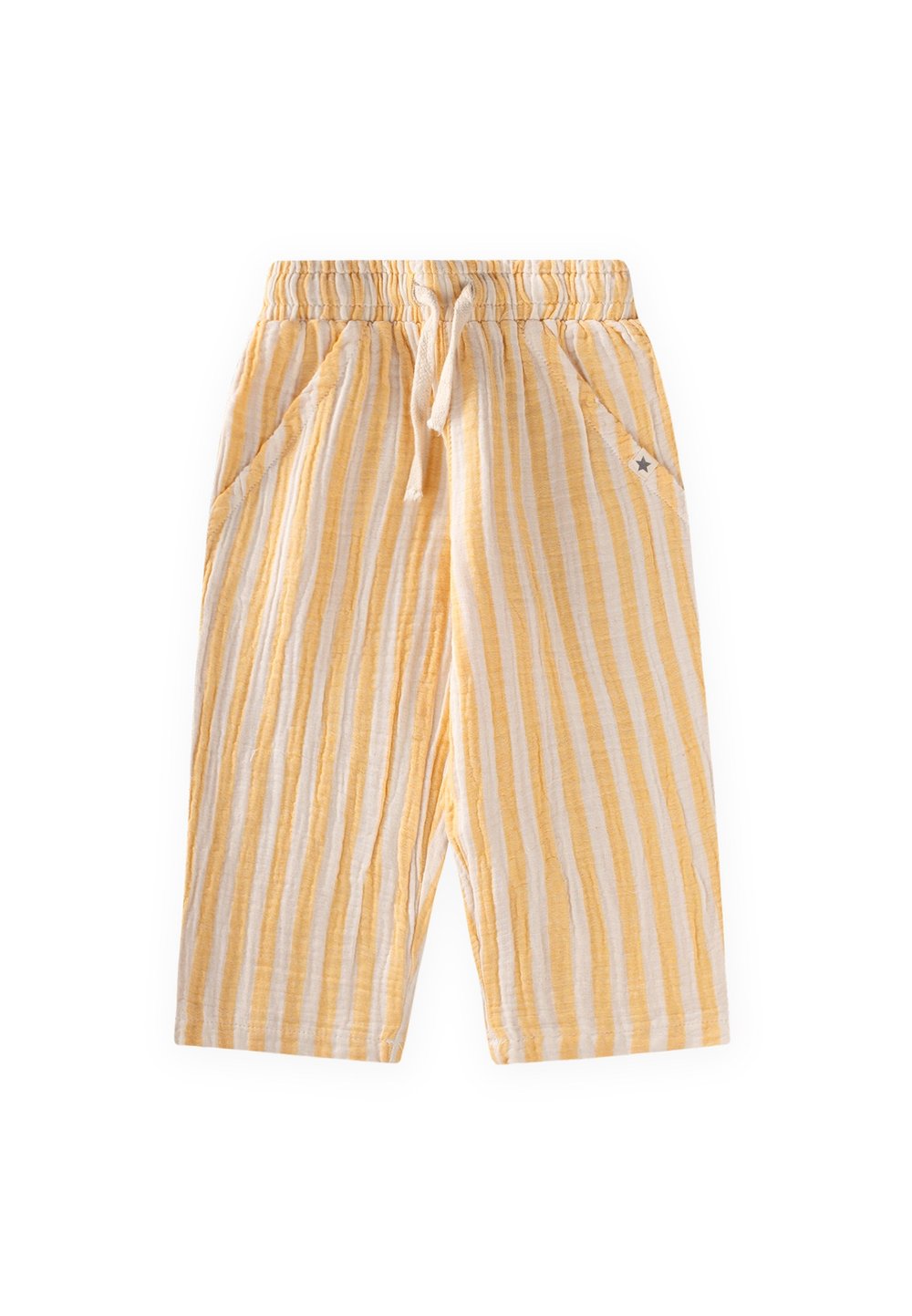 Müslin Pantolon 1-10 Yaş Sarı Çizgili