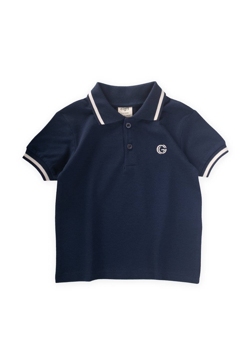 Nakışlı Polo Yaka T-Shırt 2-10 Yaş LACİVERT