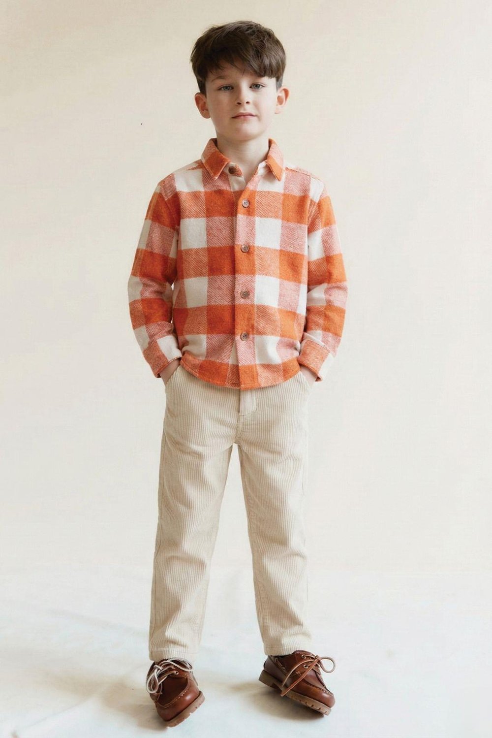 Oduncu Gömleği 1-9 Yaş ORANJ EKOSE