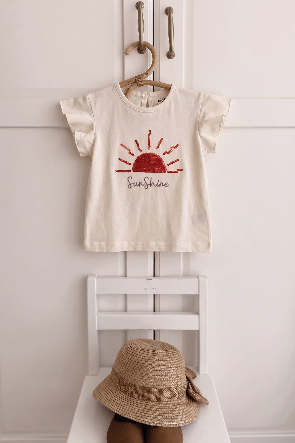 Pullu T-Shirt 1-10 Yaş Ekru