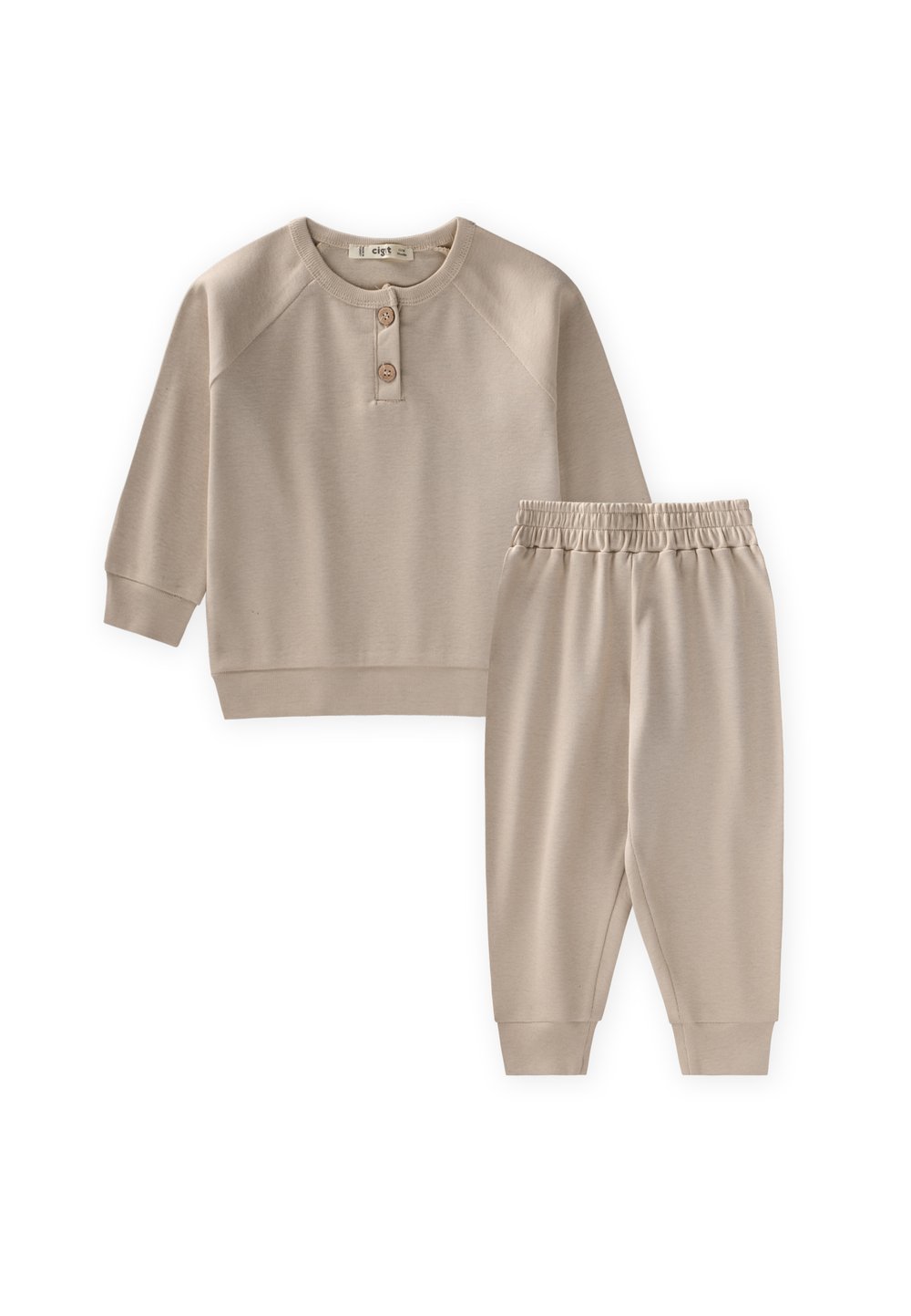 R. Kol Patlı Erkek Basıc Takım 1-5 Yaş BEJ 