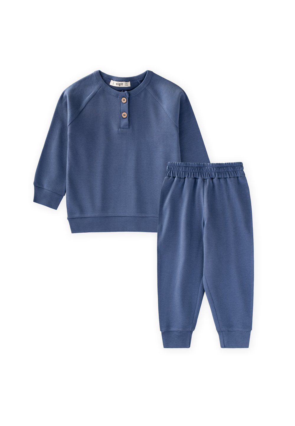 R. Kol Patlı Erkek Basıc Takım 1-5 Yaş İNDİGO MAVİ 