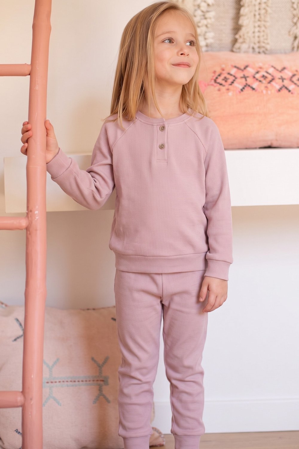 Reglan Kol Patlı Basıc Çocuk Takım 1-8 Yaş Pembe