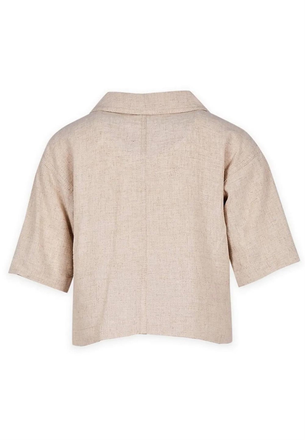 Sarh Keten Düğmeli Ceket 2-7 Yaş Nature