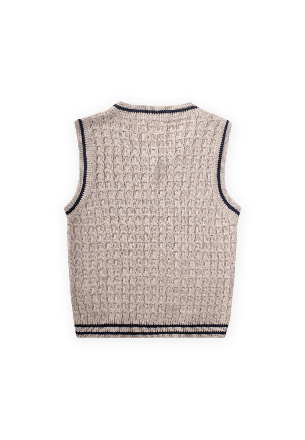 Saş Örgü Triko Süeter 3-9 Yaş Taş