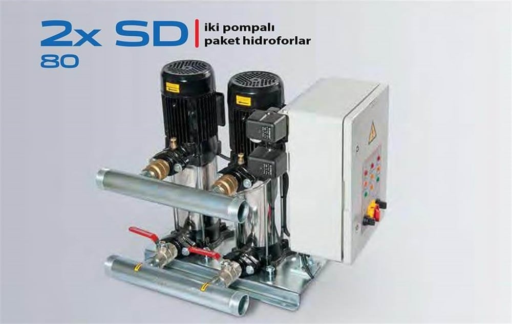 Komm 2x SD 80 İki Pompalı Paket Hidrofor