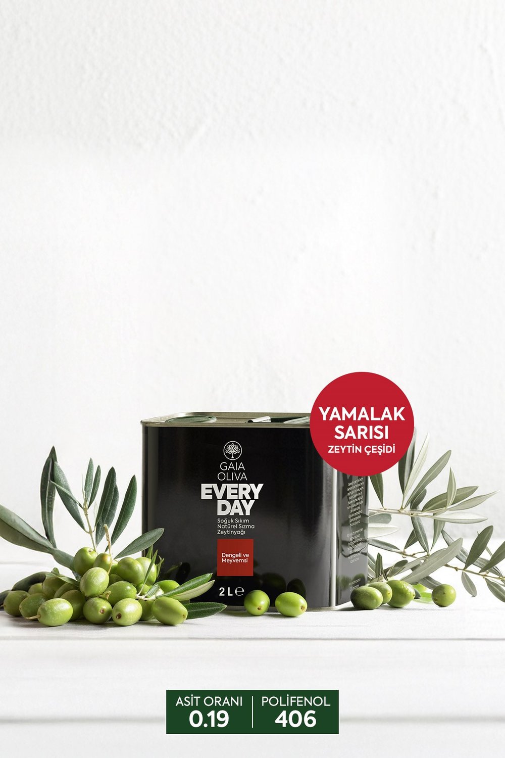 Everyday Yamalak Sarısı 2 lt Natürel Sızma Zeytinyağı