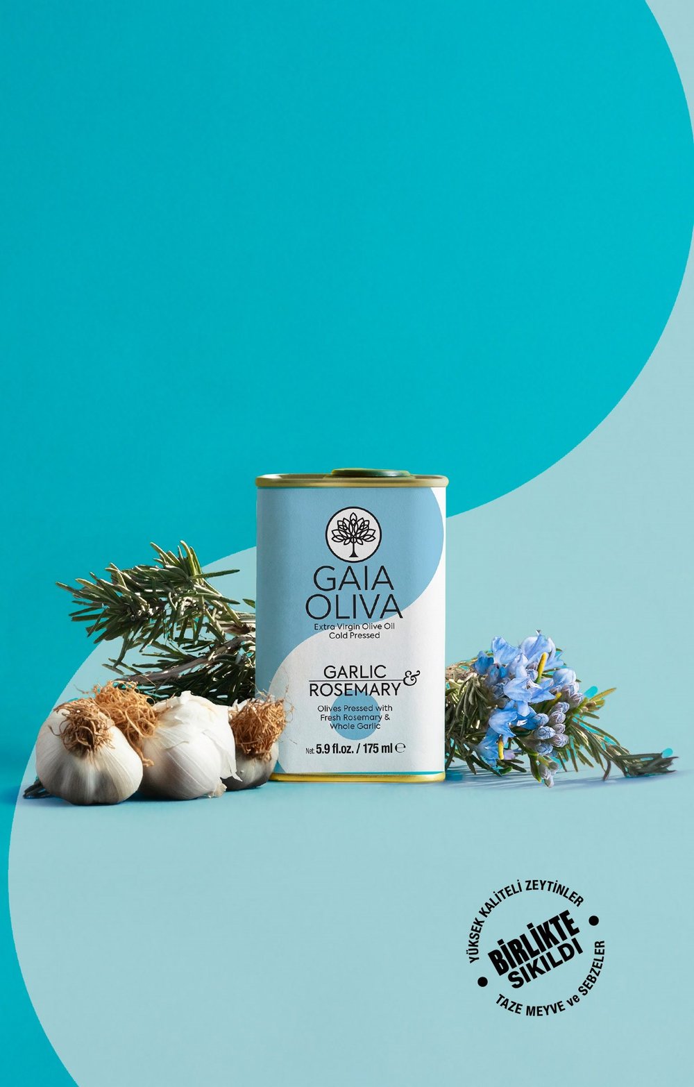 Sarımsak-Biberiye Mix Çeşnili 175 ml Natürel Sızma Zeytinyağı