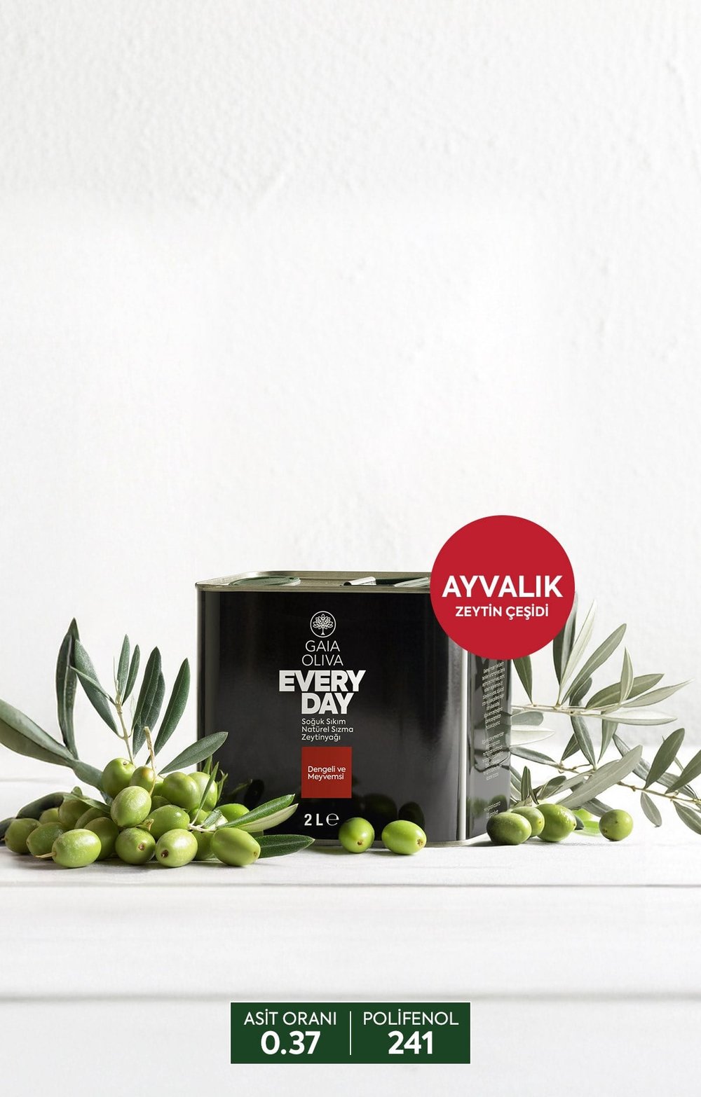 Everyday Ayvalık 2 lt Natürel Sızma Zeytinyağı