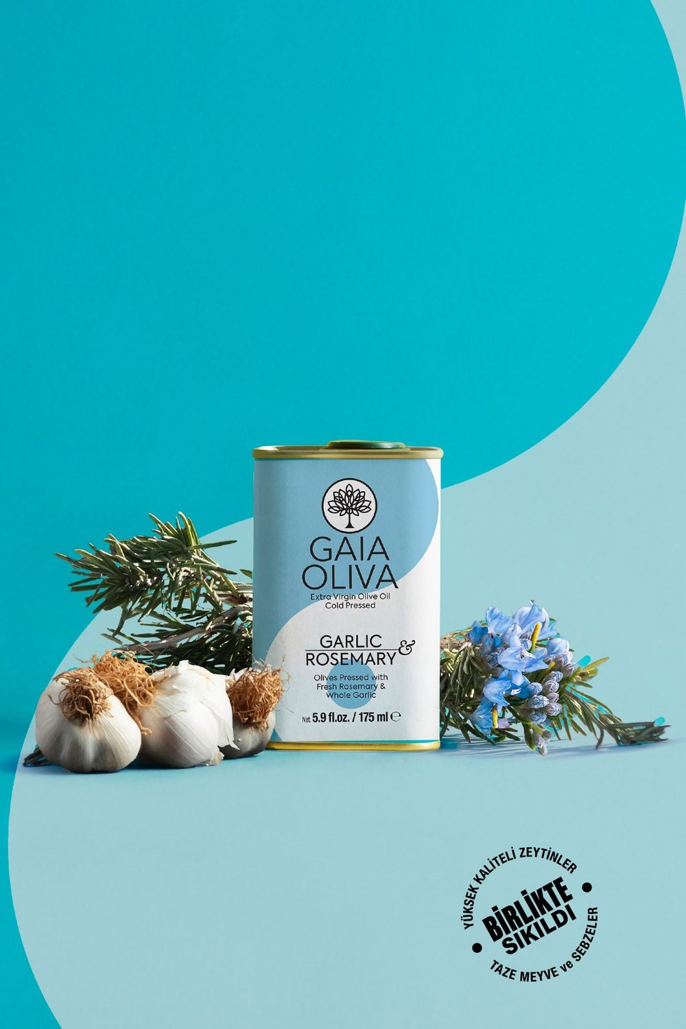 Sarımsak-Biberiye Mix Çeşnili 175 ml Natürel Sızma Zeytinyağı