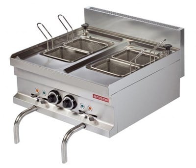 ARİSCO MAKARNA HAŞLAMA MAKİNASI 600X600X265 4 SEPET 2X14 LT TAHLİYELİ  EMH606 