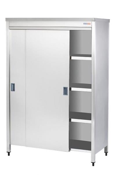 PASLANMAZ DEPOLAMA DOLABI SÜRGÜ KAPILI 3 ARA RAFLI 120*60*180 ED612D ARİSCO  