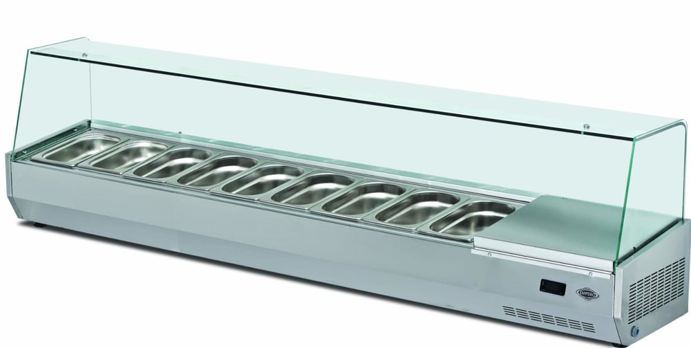 Empero Soğutmalı Set Üstü Saladbar 9 Küvetli 210x35x50 EMP.210EMPEROEmpero Soğutmalı Set Üstü Saladbar 9 Küvetli 210x35x50 cm EMP.210Set Üstü Saladbar ve Sushi DolaplarıEmpero Soğutmalı Set Üstü Saladbar 9 Küvetli 210x35x50 cm EMP.210