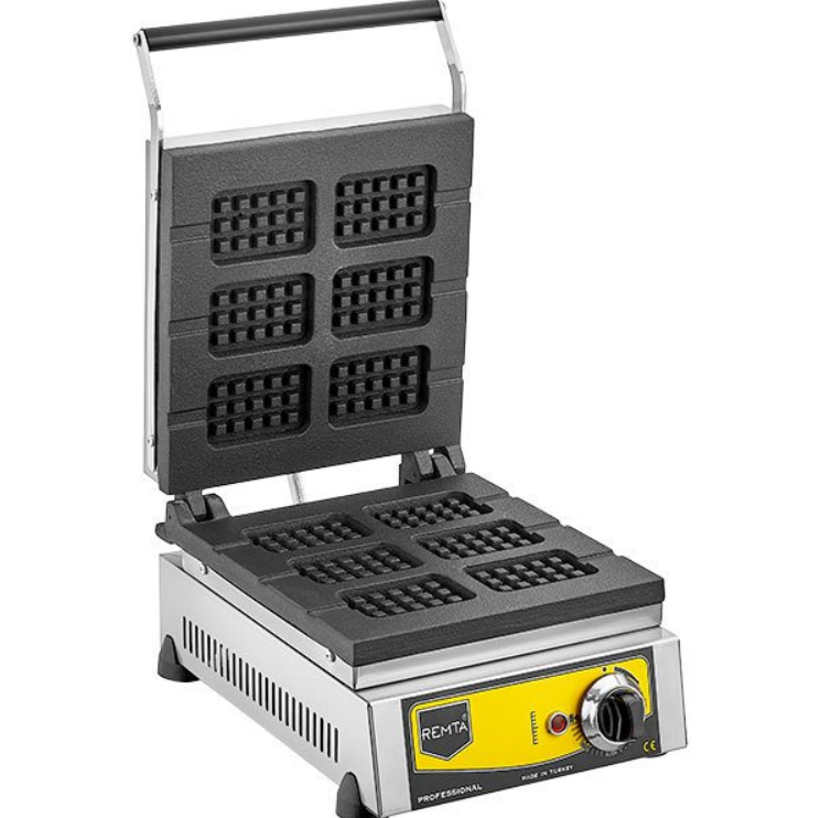 Remta 6'lı Çubuk Model Tekli Waffle Makinesi W17REMTARemta 6'lı Çubuk Model Tekli Waffle Makinesi W17Krep MakineleriRemta 6'lı Çubuk Model Tekli Waffle Makinesi W17