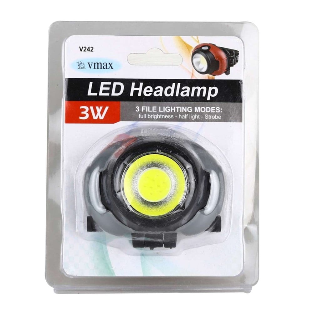 3 Watt LED ampüllü Vmax Pilli Led Kafa Feneri 3W V242 ( Piller Dahildir )