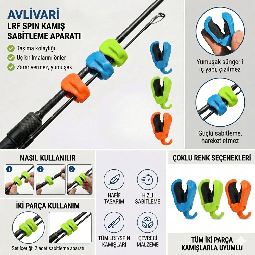 Avlivari Lrf Spin Kamış Tutucu 2 li takım