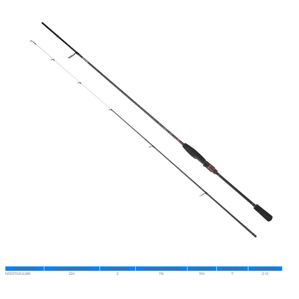Daiwa New Ninja Drop Shot 2.24m 2-12gr 2P LRF Olta Kamış