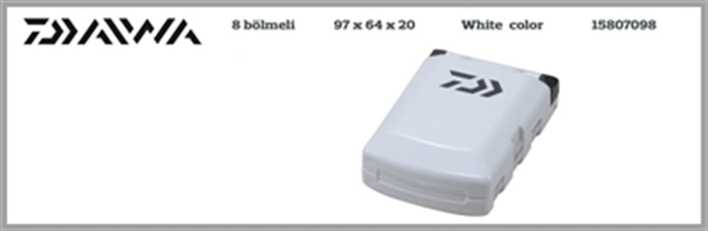 Daiwa Plastik Balıkçı Kutusu 8 Bölmeli Beyaz