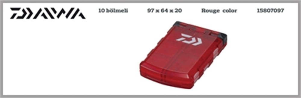 Daiwa Plastik Kutu 10 Bölmeli Kırmızı