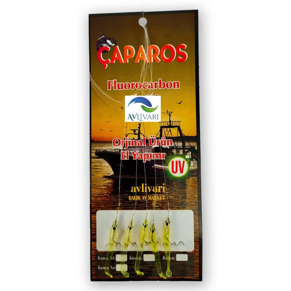 El Yapımı 5li Açıkdeniz Levrek, Uskumru, Palamut, Kolyos, Çinekop, Çaparisi - Şeffaf Limon