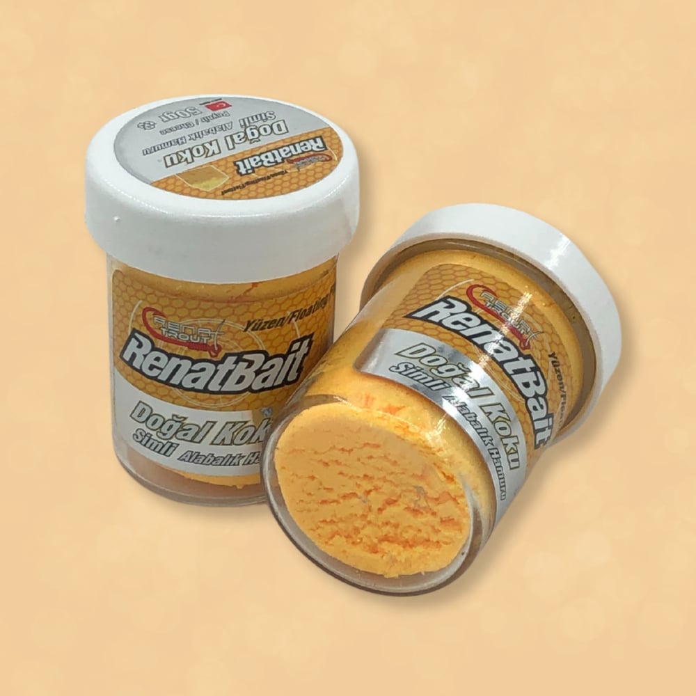 Renat Carp Bait Yeni Üretim Alabalık Hamuru Peynir Kokulu Yüzen 50 Gr - Kayısı Sarısı