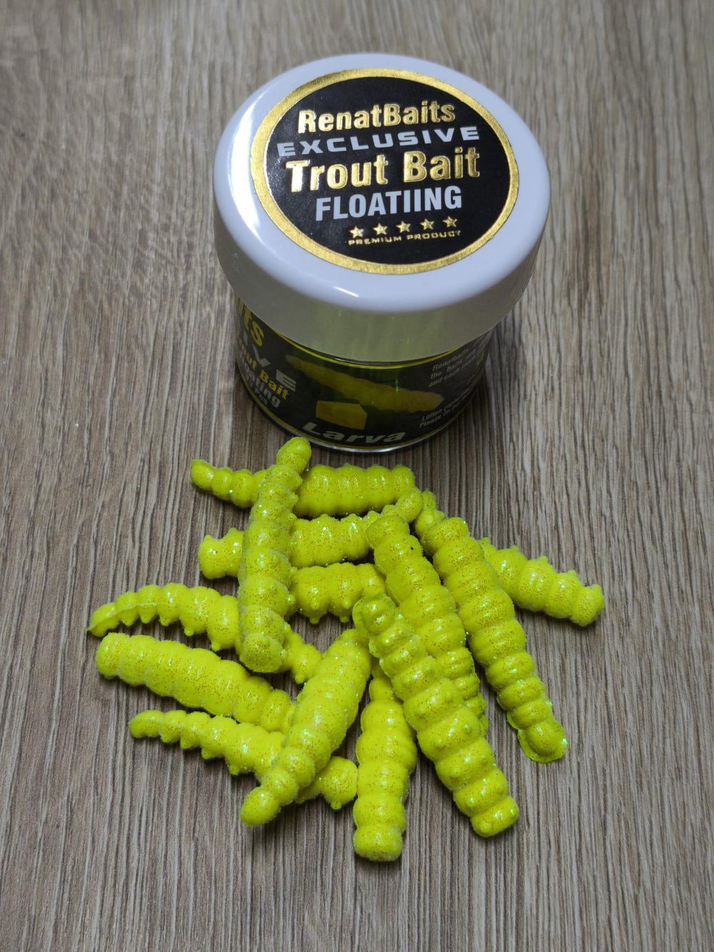Renat Trout Bait Peynir Kokulu Silikon Larva Alabalık Yemi Limon Sarı
