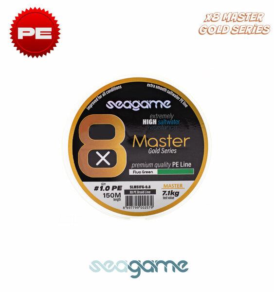 SEAGAME MASTER X8 PE 150M 0.16mm FLUO GREEN