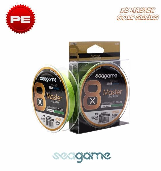 SEAGAME MASTER X8 PE 150M 0.16mm FLUO GREEN